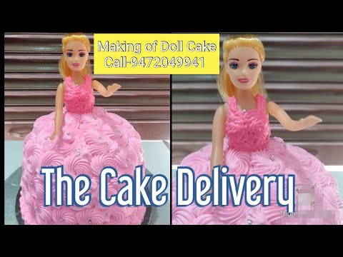 Chocolate round doll cake -customise cake, packaging type: c...