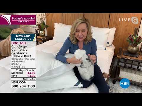 Concierge Collection ComforZip Adjustable Standard Pillo...