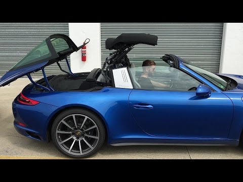 So öffnet sich das Dach des Porsche 911 Targa