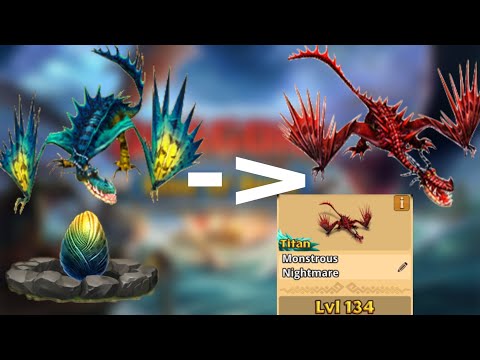 Monstrous Nightmare Max Level 134 Titan Mode - Common Dragon - Dragons:Rise of Berk