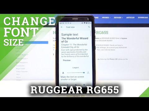 How to Change Font Size on RUGGEAR RG655 – Text Settings