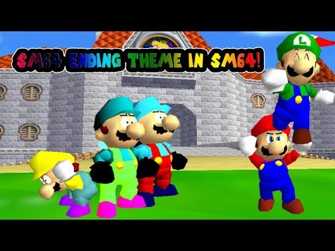 SM64 Ending with Lyrics (In SM64)
