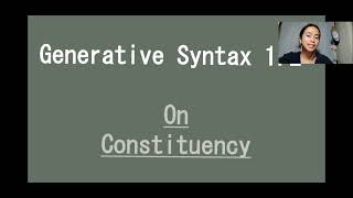 Video Discussion: Generative Syntax