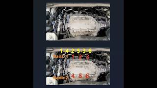 1996-2025 Honda 3.5L V6 Engine Firing Order, Cylinder Location, (Bank-1 and Bank-2)
