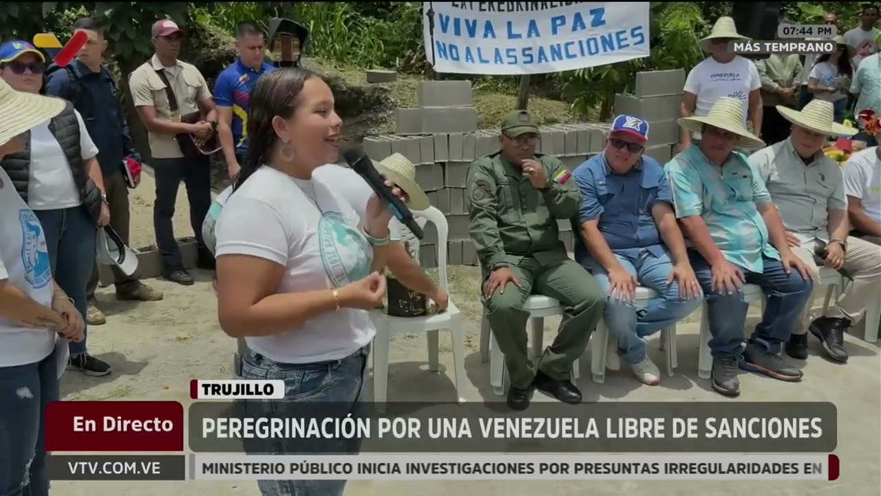 Diosdado Cabello en la Comuna Agraria La Chapa (estado Trujillo), peregrinación contra las sanciones