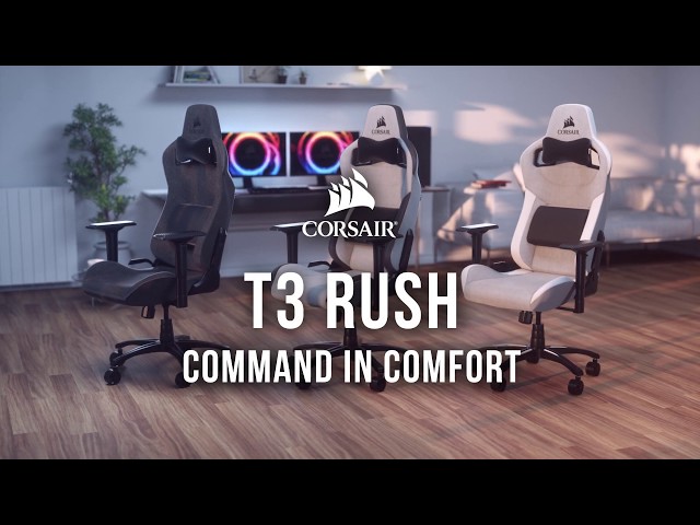 Ghế Game CORSAIR T3 RUSH — Gray/White
