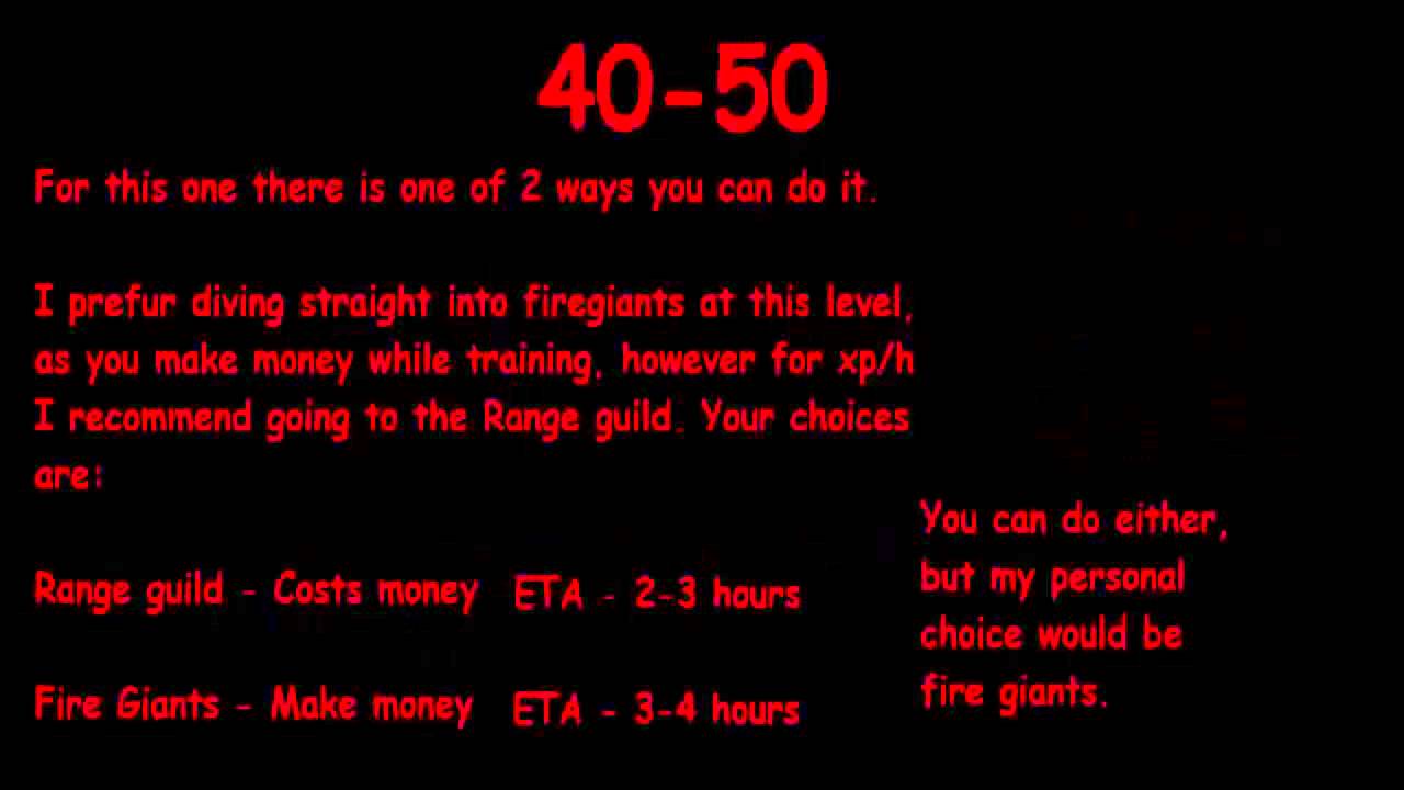 10tabs - Runescape 2007 99 range Guide