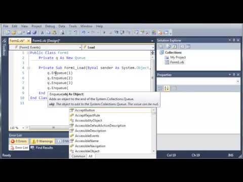 Visual Basic Tutorial 83 Queues Youtube