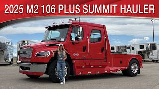 A preview image of the linked video showcasing 2025 Freightliner M2 106 Plus Summit Hauler