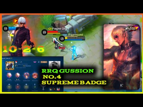 TOP 4 SUPREME GUSSION Spammer | BY RRQ 'K' SKIN 🇸🇬 | Too Much Pressure | MLBB