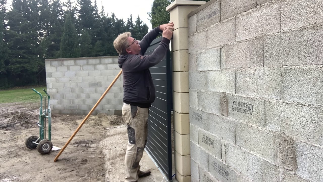 Pose d’un portail coulissant