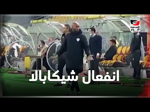 شيكابالا وأبوجبل ينفعلان على حكم مباراة الزمالك والجيش