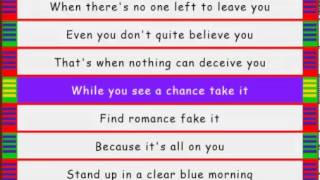 Steve Winwood - While You See A Chance - Lyrics