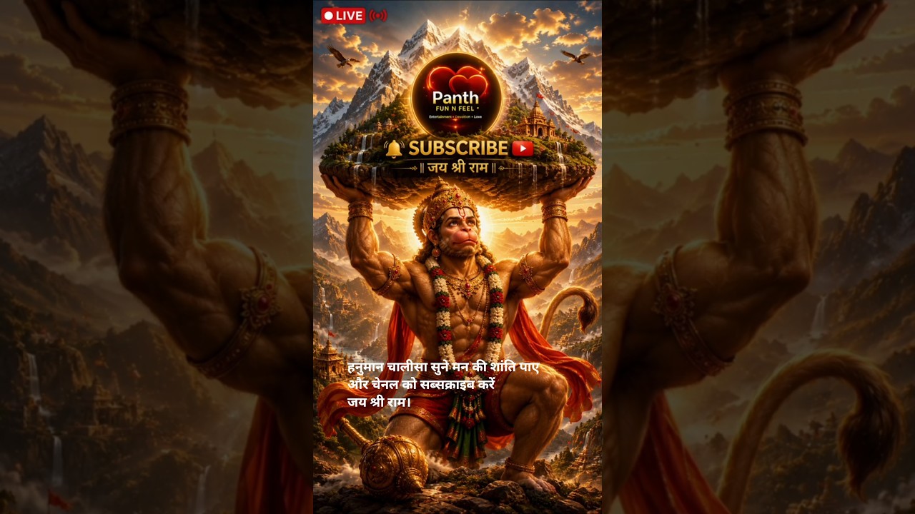 ये हनुमान चालीसा सुनकर कुछ अलग महसूस होगा…🙏❤️ #hanumanchalisa #hanuman #bhajan #hanumanji #panth1106