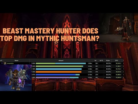 Beast Mastery Hunter Goes For #1 DMG In Mythic Huntsman Castle Nathria!? 9.2.5 WoW Shadowlands