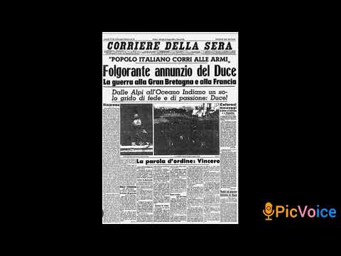 10 GIUGNO 1940 Dichiarazione di guerra