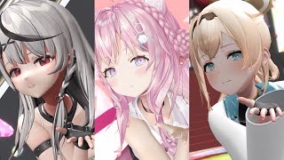4K『バブルの素敵なフルコース』沙花叉クロヱ・博衣こより・風真いろは【ホロライブMMD】holoX