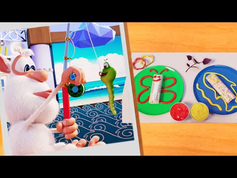 Booba ⭐ Spring Roll Surprise - Food Puzzle 🐋🍱 New Episodes 💚 Moolt Kids Toons Happy Bear