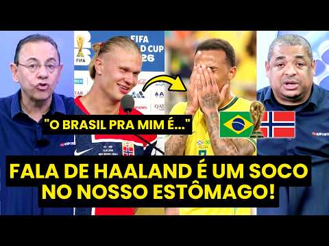 “Gente, ISSO que o HAALAND FALOU do BRASIL após a ELIMINAÇÃO SÓ MOSTRA que…” VEJA DEBATE!