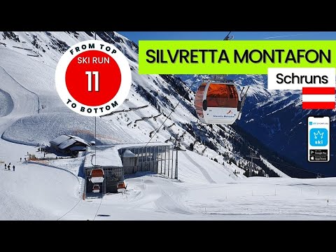 Silvretta Montafon Austria / ski run 11 - Schruns, from top to bottom