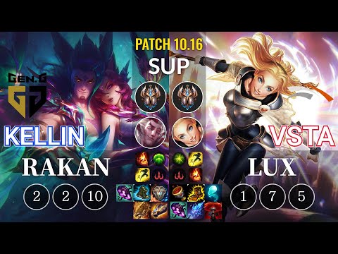 GEN Kellin Rakan vs HLE Vsta Lux Sup - KR Patch 10.16