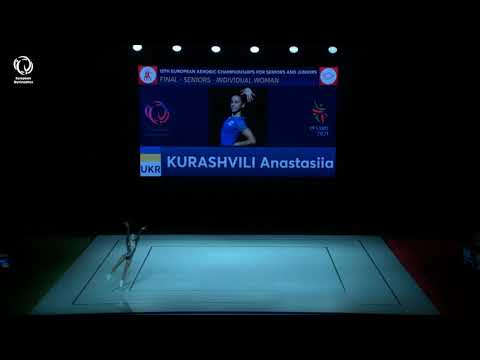 Anastasiia KURASHVILI (UKR) - 2021 Aerobics Europeans, Individual Women final