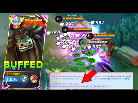 BUFFED THAMUZ is a MONSTER Now!🔥 | Insane Damage + Lifesteal Build!!-Mobile legends