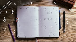 prepariamo LUGLIO sul bullet journal solo con 3 MATERIALI ✍🏻