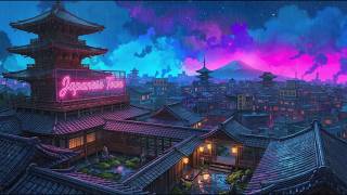 Retro Vibes 🫖 Nostalgic Lofi Hip Hop Beats & Japanese Town Ambience 🪞 1980s & 90s Lofi Rain Playlist