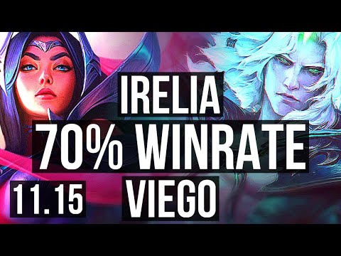 IRELIA vs VIEGO (MID) | 70% winrate, 19/2/6, Legendary, 6 solo kills | KR Challenger | v11.15