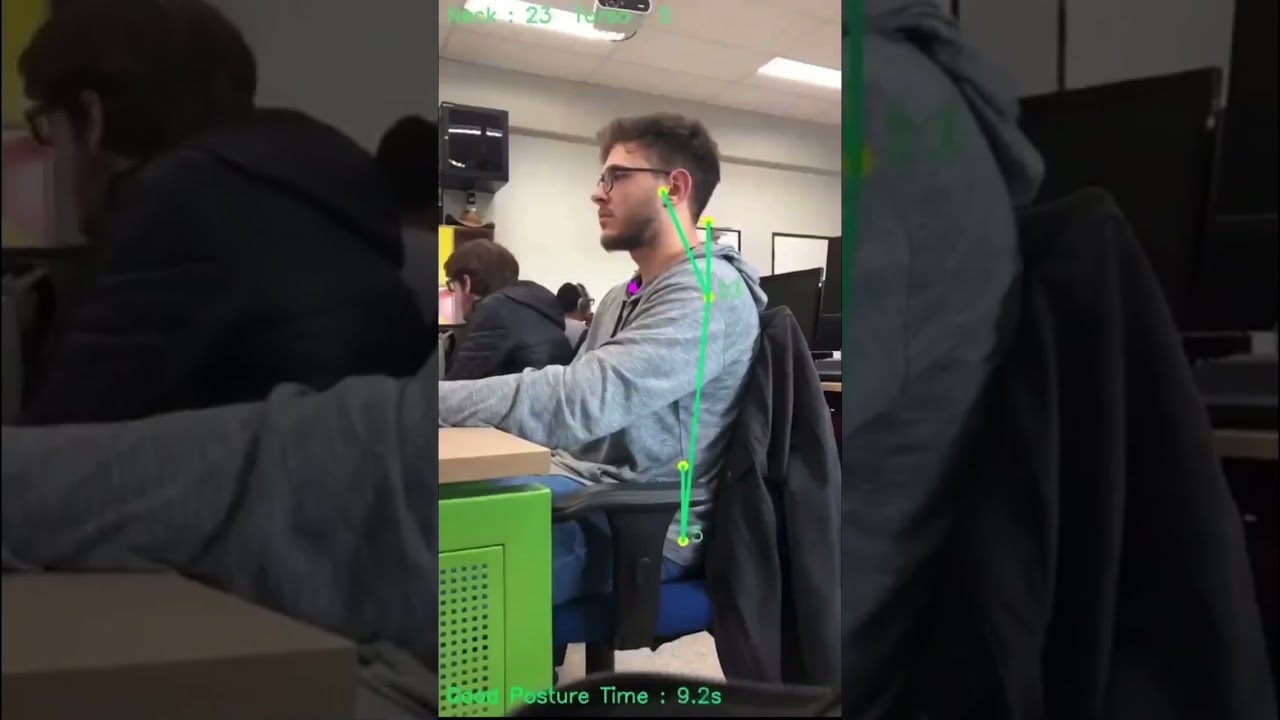 #ai Real-Time Posture Correction with Computer Vision Algorithms.We all need this at home!