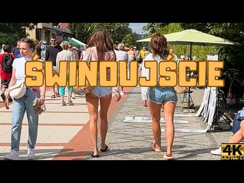 Tak wygląda Świnoujście w sezonie – Lato 2025 | spacer z kamerą 🎥🌴(4K-60fps)