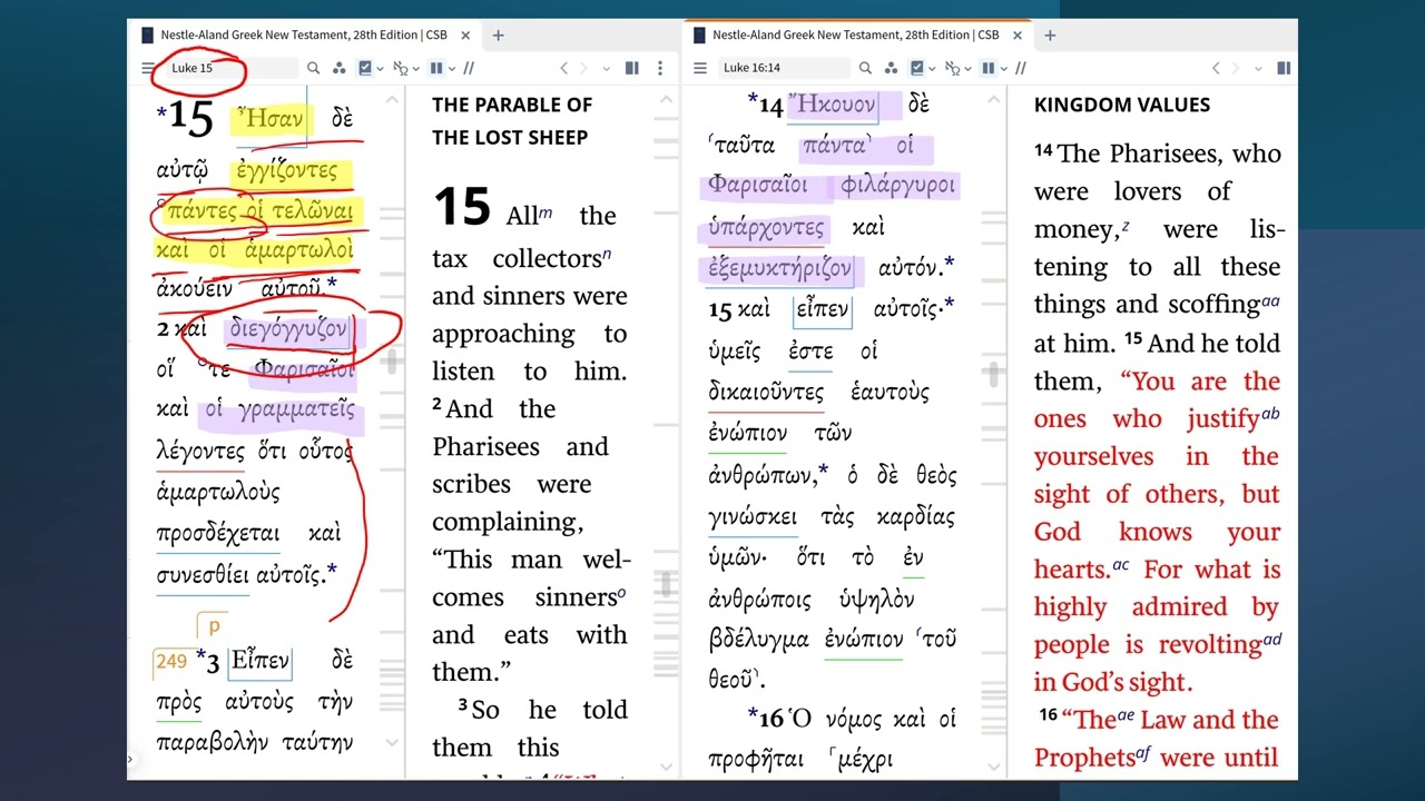 Greek Verbal Tense-Forms and Discourse Units Luke 15-16