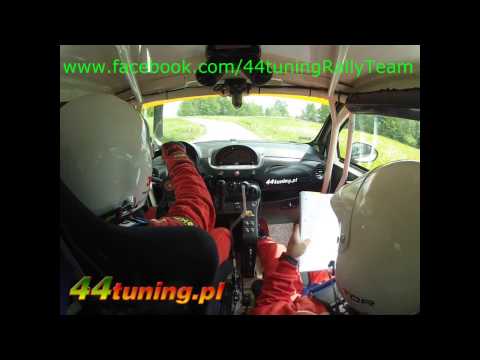59 Rajd Wisły 2013 onboard odcinek Dobka 2 załoga Halicki Tkacz Abarth 500 R3T 44tuning Rally Team