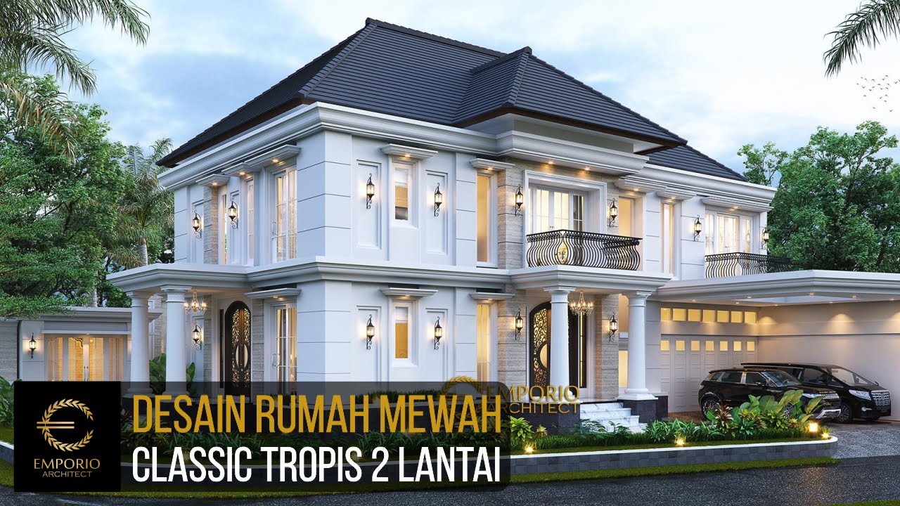 Video 3D Desain Rumah Klasik 2 Lantai Bapak HMD 1122 - Surabaya