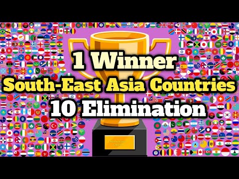 11 South - East Asia Countries & 10 Elimination Marble Race Tournament in Algodoo