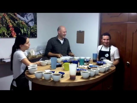 The Cupping diaries @ the Lab Medellin S1Ep01 starring Ronald de Hommel, Stephen and Luisa.