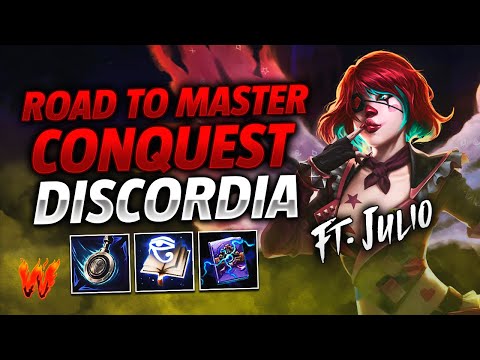 DISCORDIA, ESTO SE DESCONTROLA ft. Julio - Warchi - Smite Road to Master Conquest