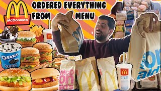 Ordered ENTIRE MCD Menu || Tried Every Burger (VEG and NON-VEG both) || Mcd Food Challenge