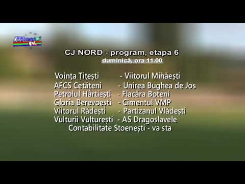 Jurnal MUSCEL TV 15.10.2021 Sport - Fotbal - CJ Nord  , program etapa 6