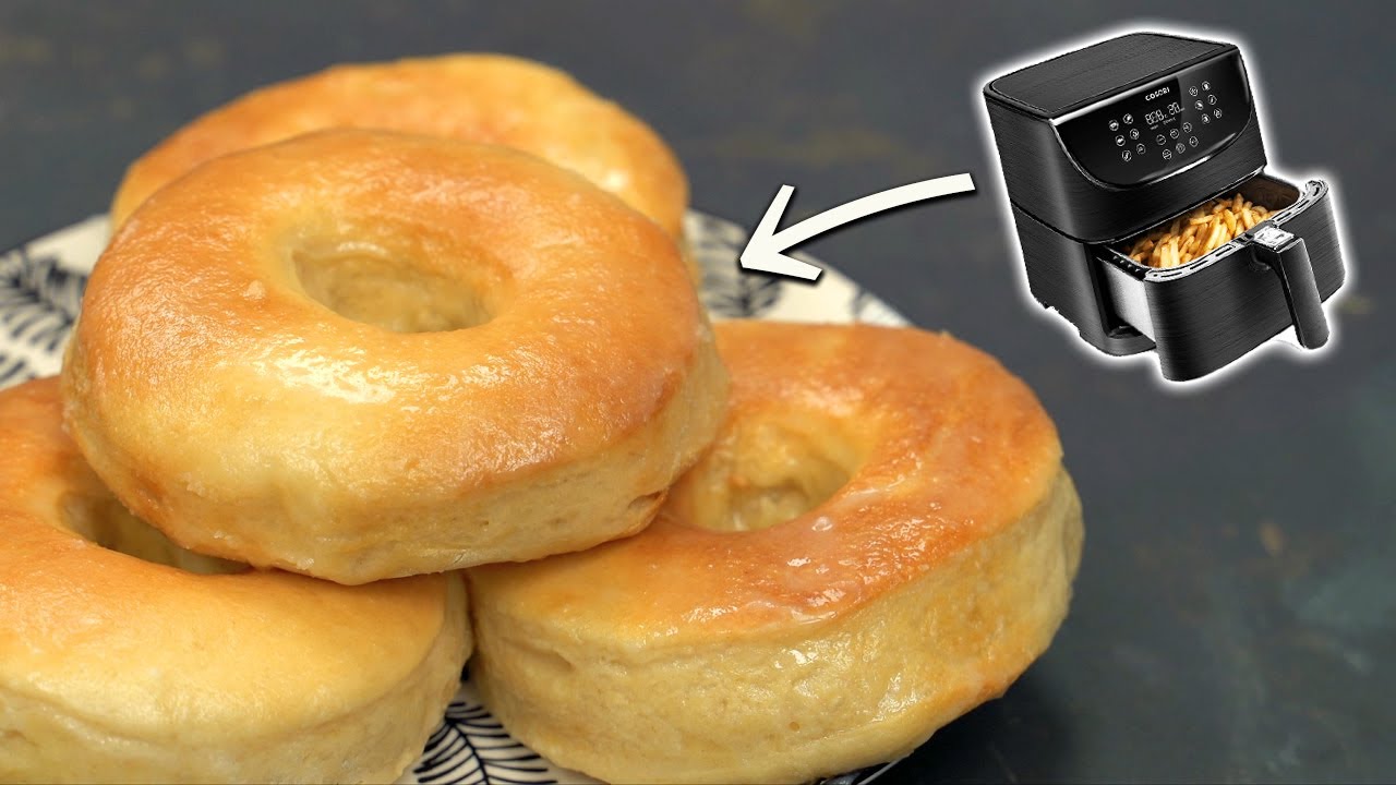 DONUTS (DONAS) caseros en FREIDORA DE AIRE Cosori | ESPONJOSOS y súper ricos