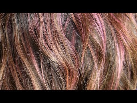 Rose Gold Sombre // Pink Highlights Hair Color...