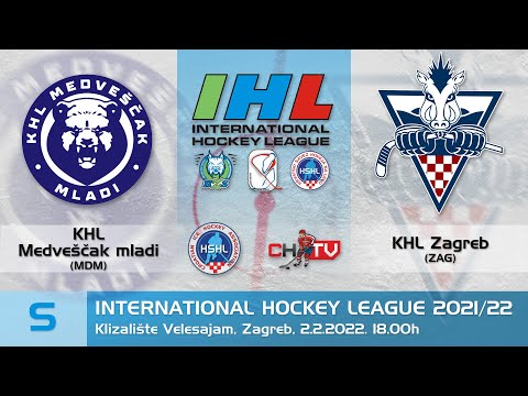 Highlights - IHL 2021/22 Seniori - KHL Medveščak mladi vs KHL Zagreb