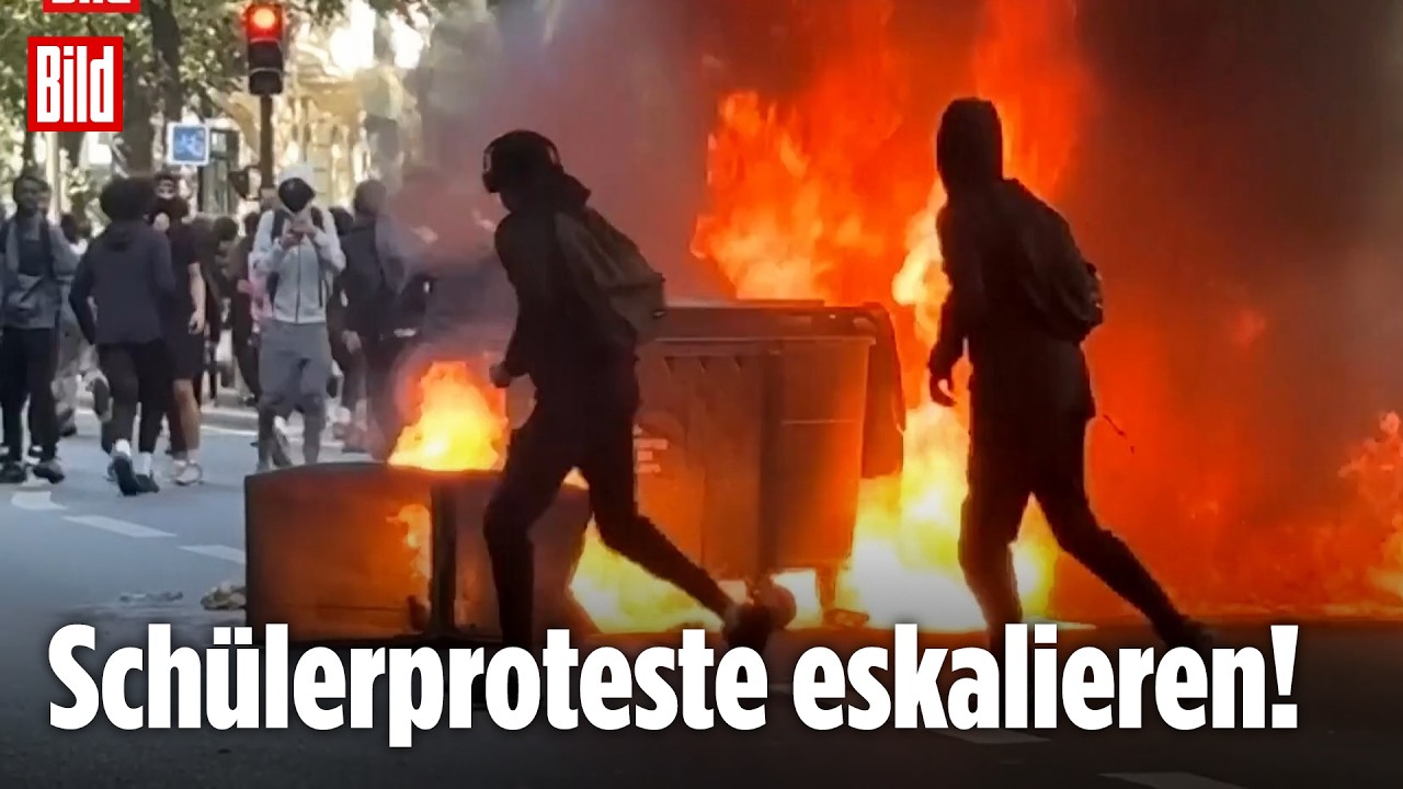 KRISENSITZUNG IN FRANKREICH: Gewalt bei Schülerprotesten nimmt zu – 2000 Verhaftungen!