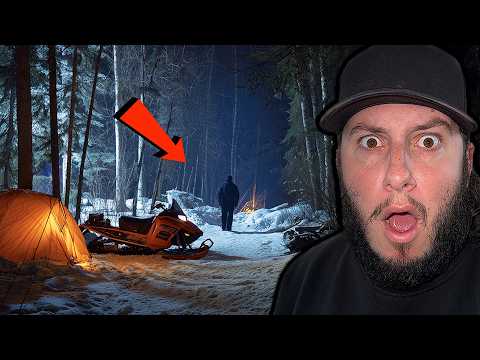 (SHOTS FIRED) Snowmobile Camping Alone – DISTURBING! Bigfoot Caught On Camera