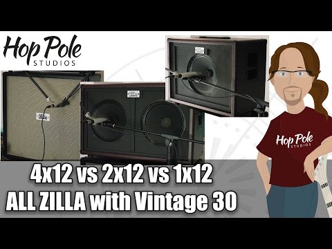 4x12 vs 2x12 vs 1x12 Guitar Cab comparison:- All ZIlla, all Vintage 30
