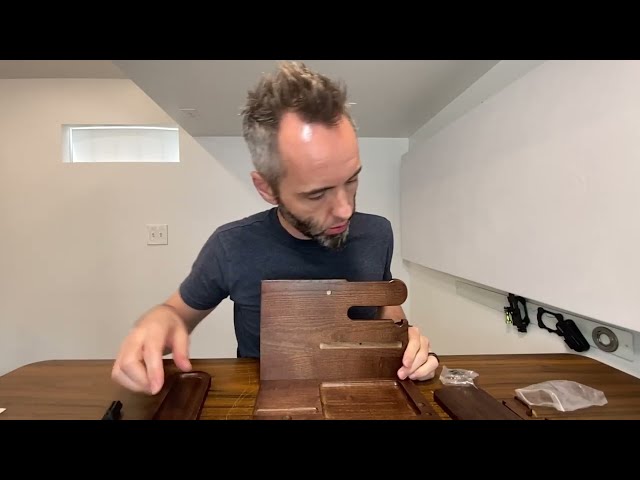 Best Wood Phone Docking Station Assembly Guide - close-up view