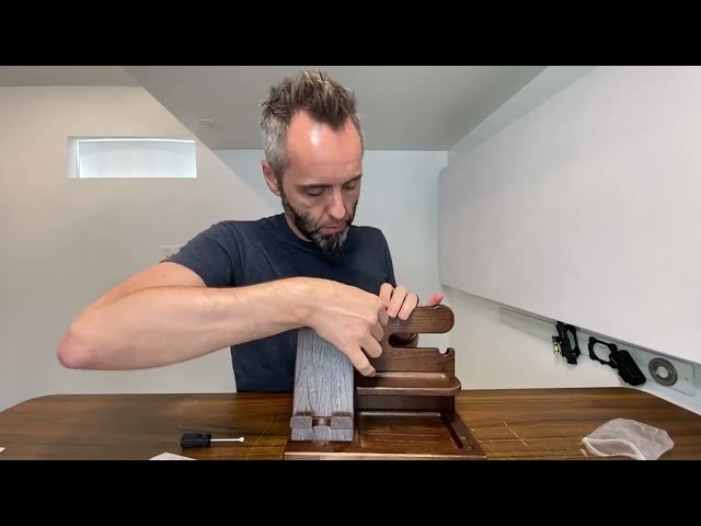 Best Wood Phone Docking Station Assembly Guide - product in use