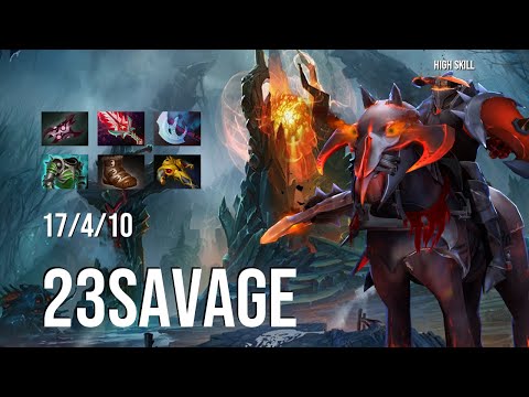 Dota 2 Pro Gameplay   23Savage   Chaos Knight   17 4 10   High Skill Dota 2 / Top 1 Rank