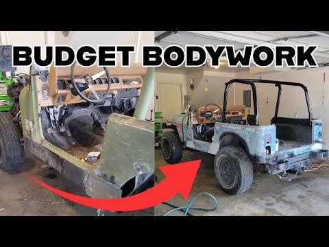 $800 Jeep gets Budget Bodywork and Rust Patches! - YJ Wrangler Revamp Part 2